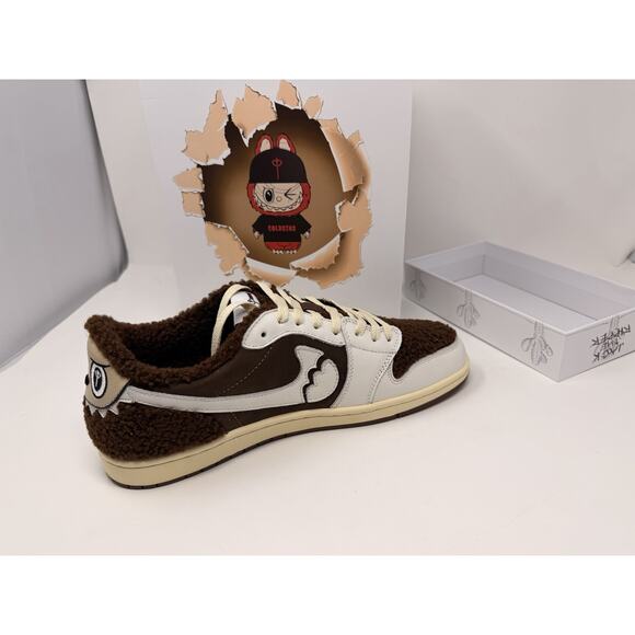 Cold Sins Jack The Ripper Travis Scott x Labubu Customs Mocha Shoes - MENS 12.5 - Picture 2 of 9